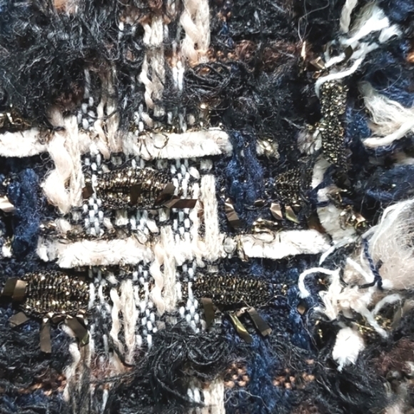 NWOT Amen Wardy Aspen Metallic Tweed Mid Length Designer Jacket Size 36FR - Picture 15 of 17